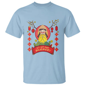 Vietnamese Lunar New Year T Shirt Li Xi Me Please Cute Girl Tet Traditional Vietnam Food TS09 Light Blue Printyourwear