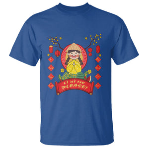 Vietnamese Lunar New Year T Shirt Li Xi Me Please Cute Girl Tet Traditional Vietnam Food TS09 Royal Blue Printyourwear