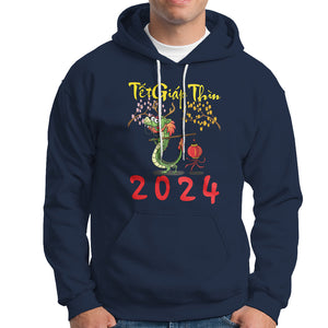 Vietnamese Lunar New Year Hoodie Tet Giap Thin Dragon Year 2024 Chuc Mung Nam Moi TS09 Navy Printyourwear