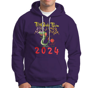 Vietnamese Lunar New Year Hoodie Tet Giap Thin Dragon Year 2024 Chuc Mung Nam Moi TS09 Purple Printyourwear