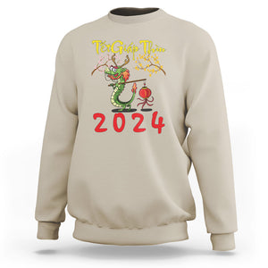 Vietnamese Lunar New Year Sweatshirt Tet Giap Thin Dragon Year 2024 Chuc Mung Nam Moi TS09 Sand Printyourwear