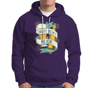 Happy New Beers Funny New Year Eve NYE Party Beer Lover Hoodie TS09 Purple Printyourwear