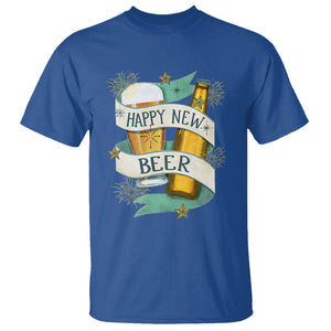 Happy New Beers Funny New Year Eve NYE Party Beer Lover T Shirt TS09 Royal Blue Printyourwear