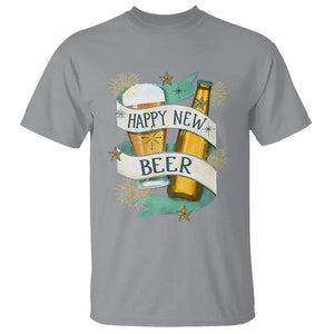 Happy New Beers Funny New Year Eve NYE Party Beer Lover T Shirt TS09 Sport Gray Printyourwear