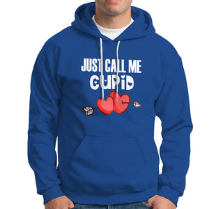 Valentine's Day Hoodie Just Call Me Cupid Retro Arrow Heart TS09 Royal Blue Printyourwear