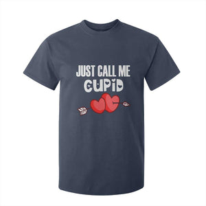 Valentine's Day T Shirt For Kid Just Call Me Cupid Retro Arrow Heart TS09 Navy Print Your Wear