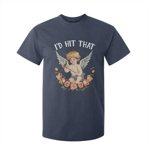 Valentine's Day T Shirt For Kid I'd Hit That Cupid Vintage Art Rose TS09 Navy Print Your Wear