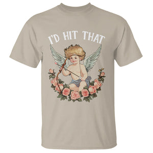 Valentine's Day T Shirt I'd Hit That Cupid Vintage Art Rose TS09 Sand Printyourwear