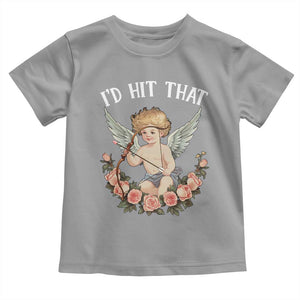 Valentine's Day Toddler T Shirt I'd Hit That Cupid Vintage Art Rose TS09 Sport Gray Print Your Wear