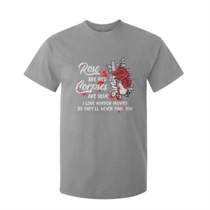 Valentine's Day T Shirt For Kid Roses Are Red Corpses Are Blue Horror Rose Bloody TS09 Sport Gray Print Your Wear