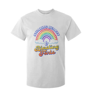 Valentine's Day T Shirt For Kid Stealing Hearts And Blasting Fart Funny Rainbow Heart TS09 White Print Your Wear