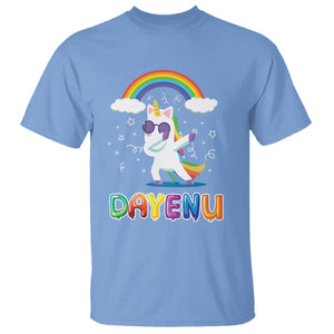 Passover T Shirt Cute Unicorn Dayenu For Jewish Kids Boys Girls TS09 Carolina Blue Printyourwear