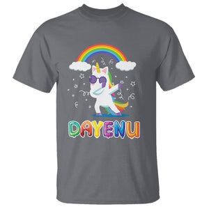 Passover T Shirt Cute Unicorn Dayenu For Jewish Kids Boys Girls TS09 Charcoal Printyourwear