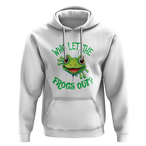 Passover Hoodie Who Let The Frogs Out Funny Jewish TS09 White Printyourwear