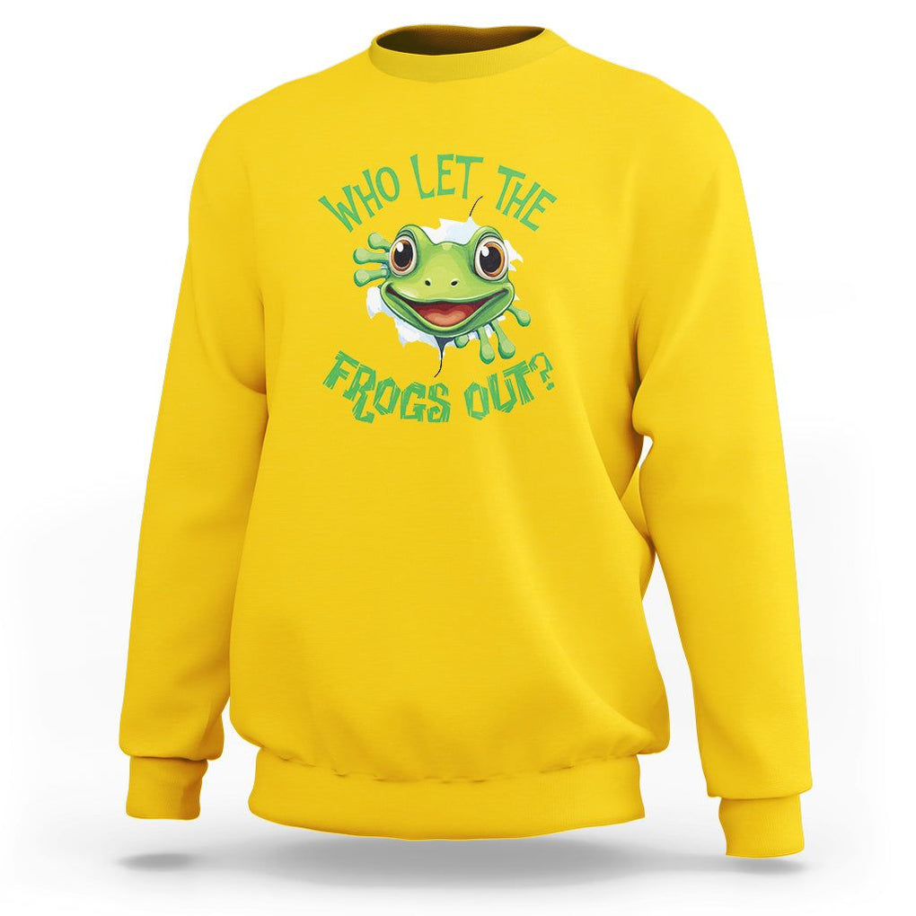 Passover Sweatshirt Who Let The Frogs Out Funny Jewish TS09 Daisy Printyourwear