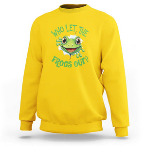 Passover Sweatshirt Who Let The Frogs Out Funny Jewish TS09 Daisy Printyourwear