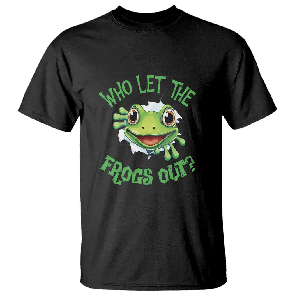 Passover T Shirt Who Let The Frogs Out Funny Jewish TS09 Black Printyourwear