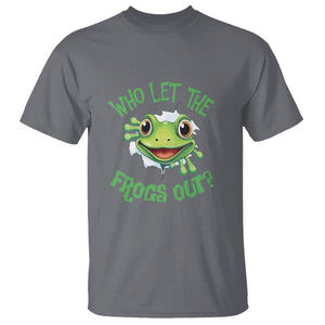 Passover T Shirt Who Let The Frogs Out Funny Jewish TS09 Charcoal Printyourwear