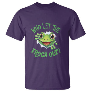 Passover T Shirt Who Let The Frogs Out Funny Jewish TS09 Purple Printyourwear