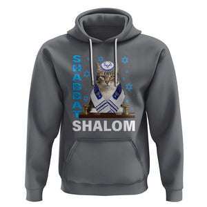 Passover Cat Lover Hoodie Shabbat Shalom Cute Jewish Cat TS09 Charcoal Printyourwear