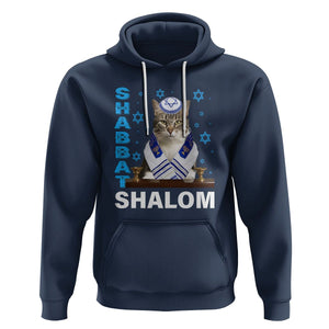 Passover Cat Lover Hoodie Shabbat Shalom Cute Jewish Cat TS09 Navy Printyourwear