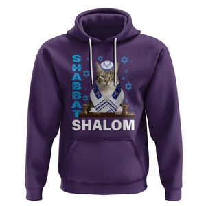 Passover Cat Lover Hoodie Shabbat Shalom Cute Jewish Cat TS09 Purple Printyourwear