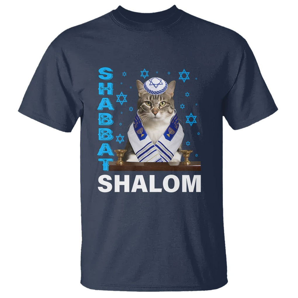 Passover Cat Lover T Shirt Shabbat Shalom Cute Jewish Cat TS09 Navy ...