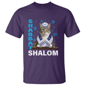 Passover Cat Lover T Shirt Shabbat Shalom Cute Jewish Cat TS09 Purple Printyourwear