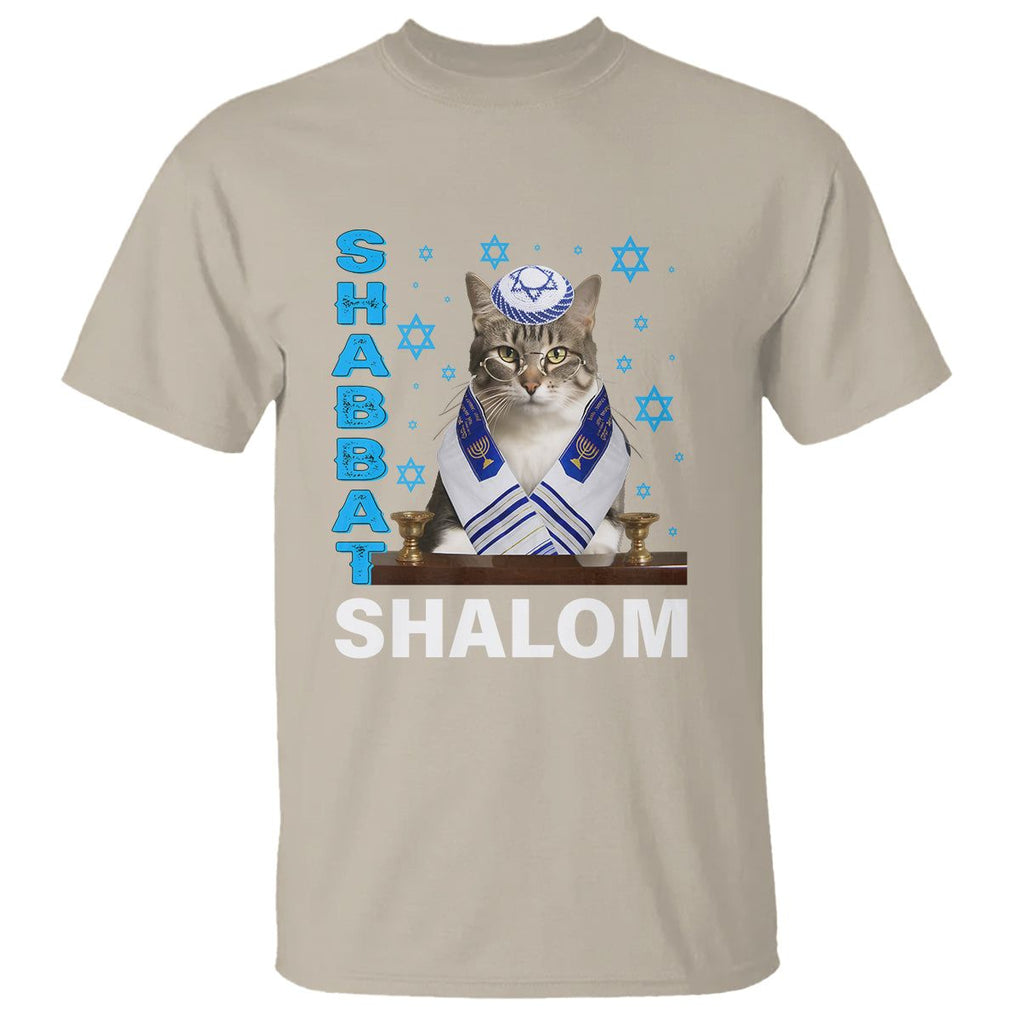 Passover Cat Lover T Shirt Shabbat Shalom Cute Jewish Cat TS09 Sand ...