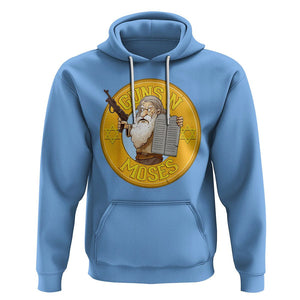 Funny Passover Guns N Moses Jewish Hoodie TS09 Carolina Blue Printyourwear