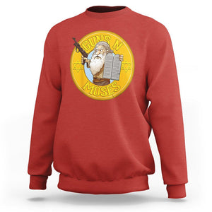 Funny Passover Guns N Moses Jewish Sweatshirt TS09 Red Printyourwear