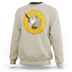 Funny Passover Guns N Moses Jewish Sweatshirt TS09 Sand Printyourwear