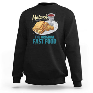 Passover Matzah The Original Fast Food Sweatshirt TS09 Black Printyourwear