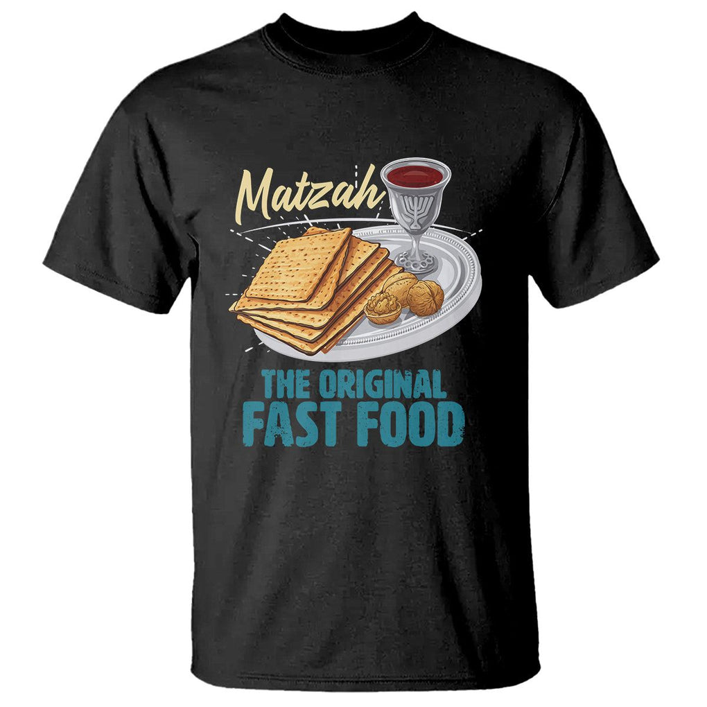 Passover Matzah The Original Fast Food T Shirt TS09 Black Printyourwear