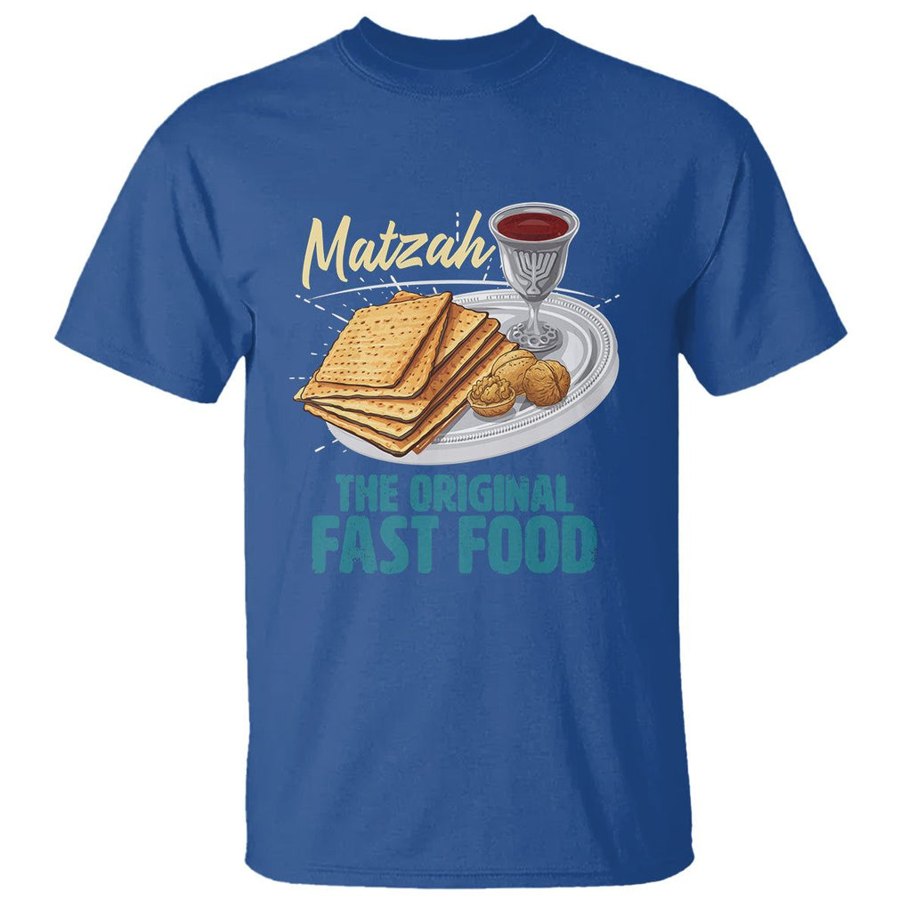 Passover Matzah The Original Fast Food T Shirt TS09 Royal Blue Printyourwear
