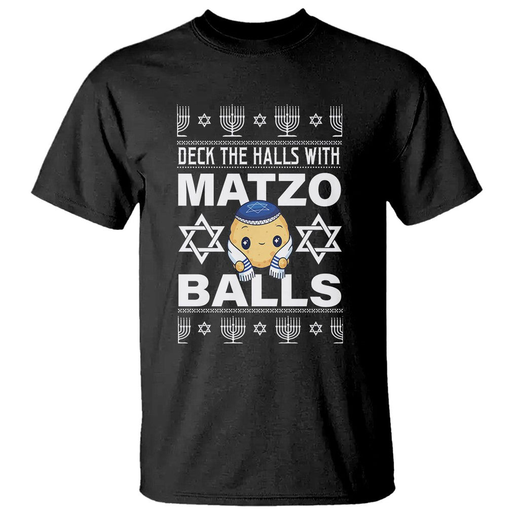 Passover T Shirt Deck The Halls With Matzo Balls Jewish Pesach Soup TS09 Black Printyourwear