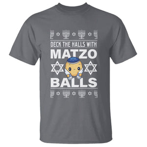 Passover T Shirt Deck The Halls With Matzo Balls Jewish Pesach Soup TS09 Charcoal Printyourwear