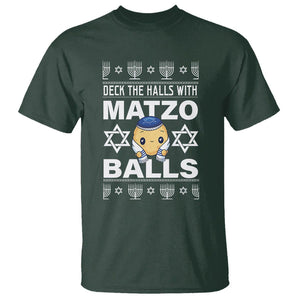 Passover T Shirt Deck The Halls With Matzo Balls Jewish Pesach Soup TS09 Dark Forest Green Printyourwear