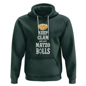 Funny Passover Hoodie Keep Calm Eat Matzo Balls TS09 Dark Forest Green Printyourwear