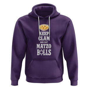 Funny Passover Hoodie Keep Calm Eat Matzo Balls TS09 Purple Printyourwear