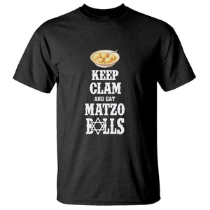 Funny Passover T Shirt Keep Calm Eat Matzo Balls TS09 Black Printyourwear