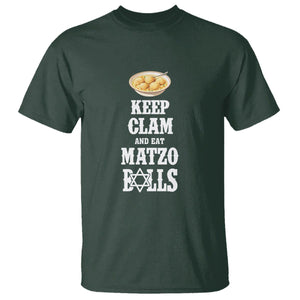 Funny Passover T Shirt Keep Calm Eat Matzo Balls TS09 Dark Forest Green Printyourwear