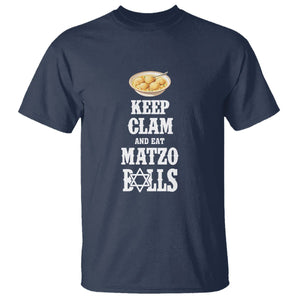 Funny Passover T Shirt Keep Calm Eat Matzo Balls TS09 Navy Printyourwear