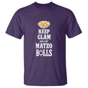 Funny Passover T Shirt Keep Calm Eat Matzo Balls TS09 Purple Printyourwear