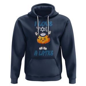 Passover Hoodie I Love You A Latke Jewish Word Play Pun TS09 Navy Printyourwear