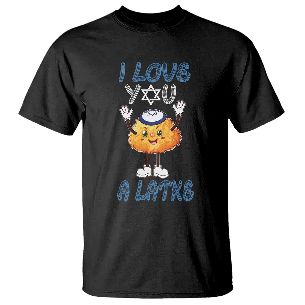 Passover T Shirt I Love You A Latke Jewish Word Play Pun TS09 Black Printyourwear