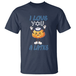 Passover T Shirt I Love You A Latke Jewish Word Play Pun TS09 Navy Printyourwear