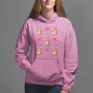 Easter Day Hoodie Pink Coquette Bow Cute Bunny Girls Women TS09 Azalea Printyourwear