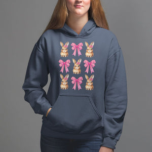 Easter Day Hoodie Pink Coquette Bow Cute Bunny Girls Women TS09 Navy Printyourwear