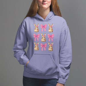 Easter Day Hoodie Pink Coquette Bow Cute Bunny Girls Women TS09 Violet Printyourwear